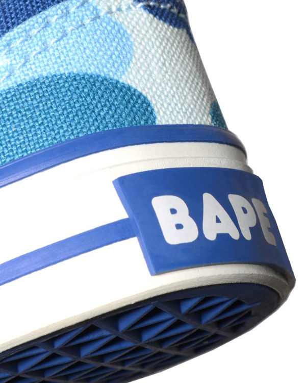 Bape ABC Camo Ape Head Patch Slip On Detske Modre | SK-0864