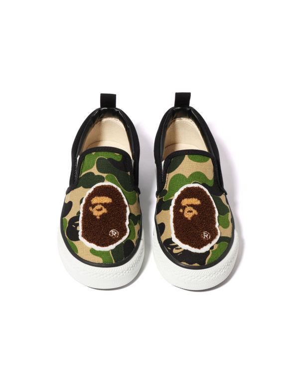 Bape ABC Camo Ape Head Patch Slip On Detske Zelene | SK-3497