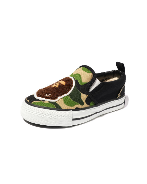 Bape ABC Camo Ape Head Patch Slip On Detske Zelene | SK-3497