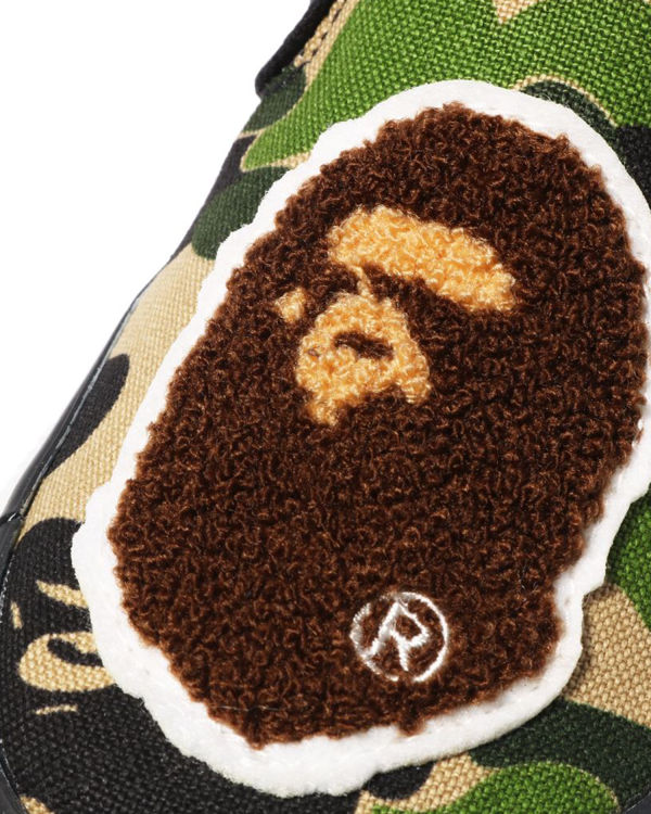 Bape ABC Camo Ape Head Patch Slip On Detske Zelene | SK-3497