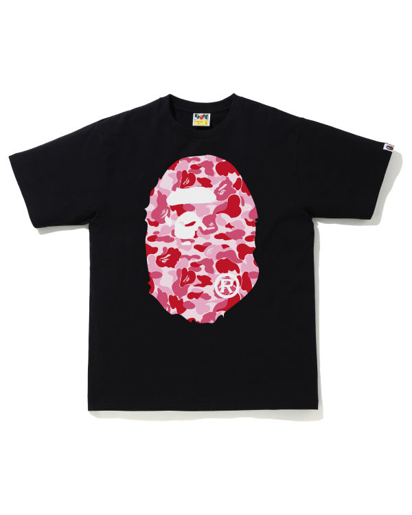 Bape ABC Camo Big Ape Head Tricko Panske Ruzove | SK-7826