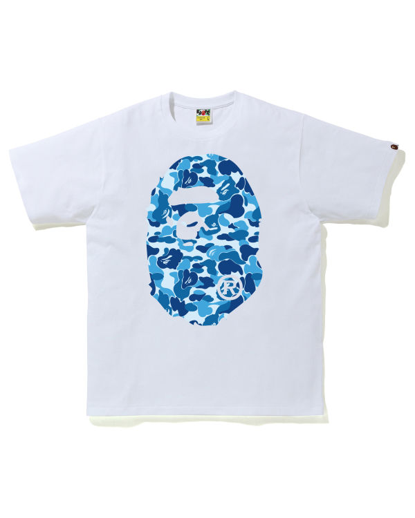 Bape ABC Camo Big Ape Head Tricko Panske Modre | SK-9163