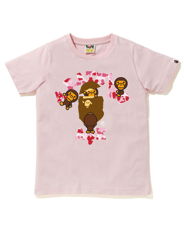 Bape ABC Camo College Milo Tricko Damske Ruzove | SK-3948