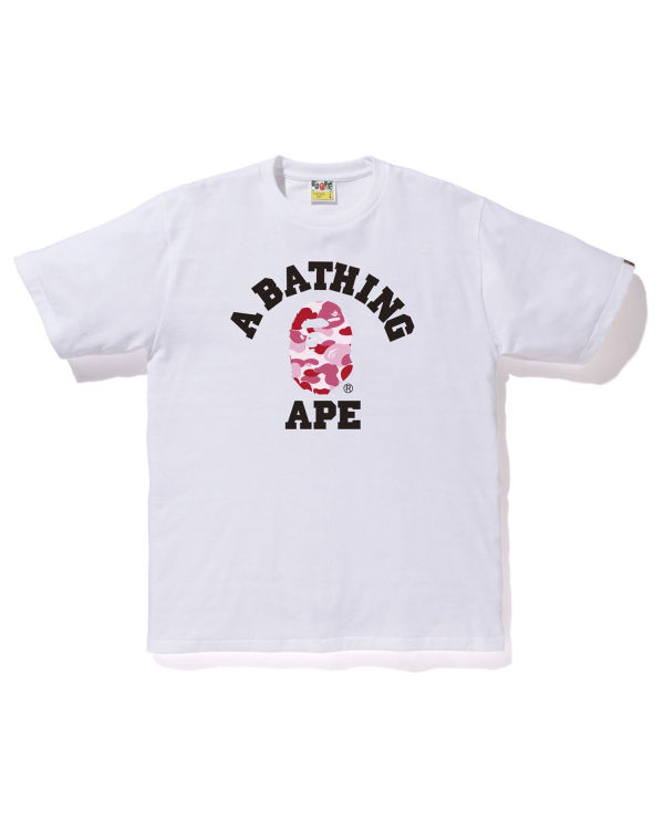 Bape ABC Camo College Tricko Panske Biele | SK-2813