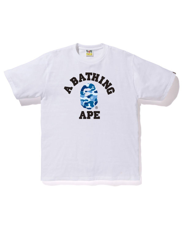 Bape ABC Camo College Tricko Panske Biele | SK-2964