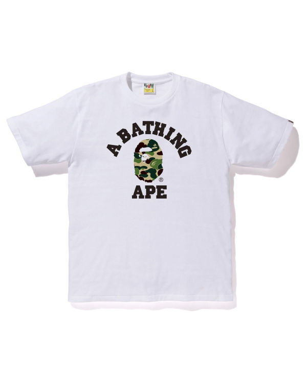 Bape ABC Camo College Tricko Panske Biele | SK-4531
