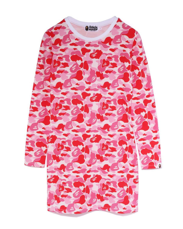 Bape ABC Camo L/S Bodycon Saty Damske Ruzove | SK-3478