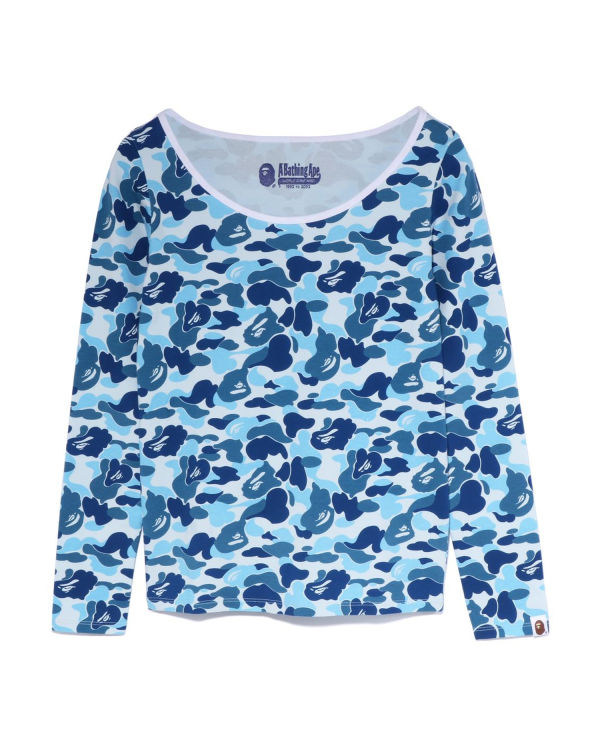 Bape ABC Camo L/S Tricko Damske Svetlo Modre | SK-6170