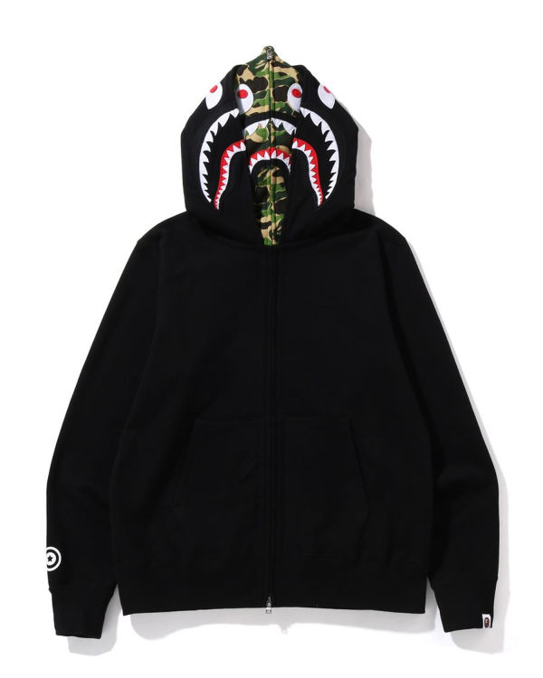 Bape ABC Camo Shark Siroke Topanky Fit Full Zip Mikiny S Kapucňou Panske Čierne | SK-1698