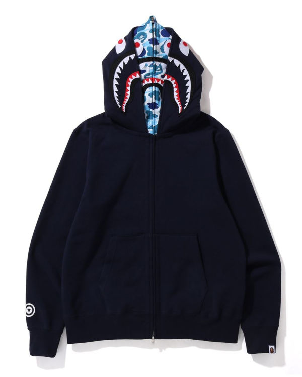 Bape ABC Camo Shark Siroke Topanky Fit Full Zip Mikiny S Kapucňou Panske Modre | SK-3602