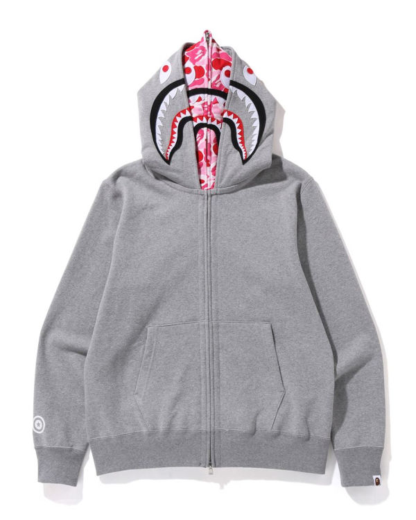 Bape ABC Camo Shark Siroke Topanky Fit Full Zip Mikiny S Kapucňou Panske Siva | SK-6239