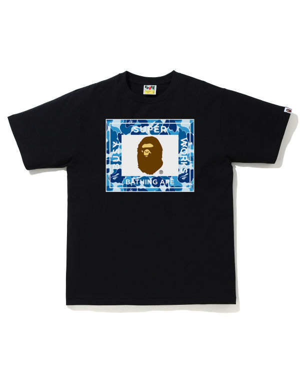 Bape ABC Camo Super Busy Works Tricko Panske Modre | SK-0672