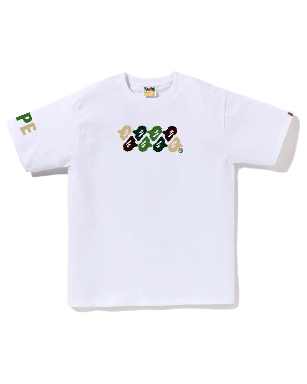 Bape ABC Camo Tricko Panske Biele | SK-0278