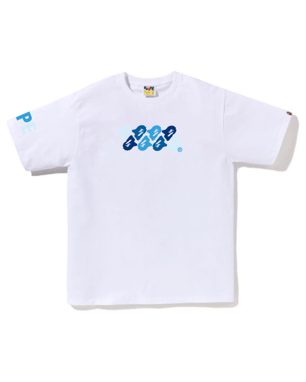 Bape ABC Camo Tricko Panske Biele | SK-9256
