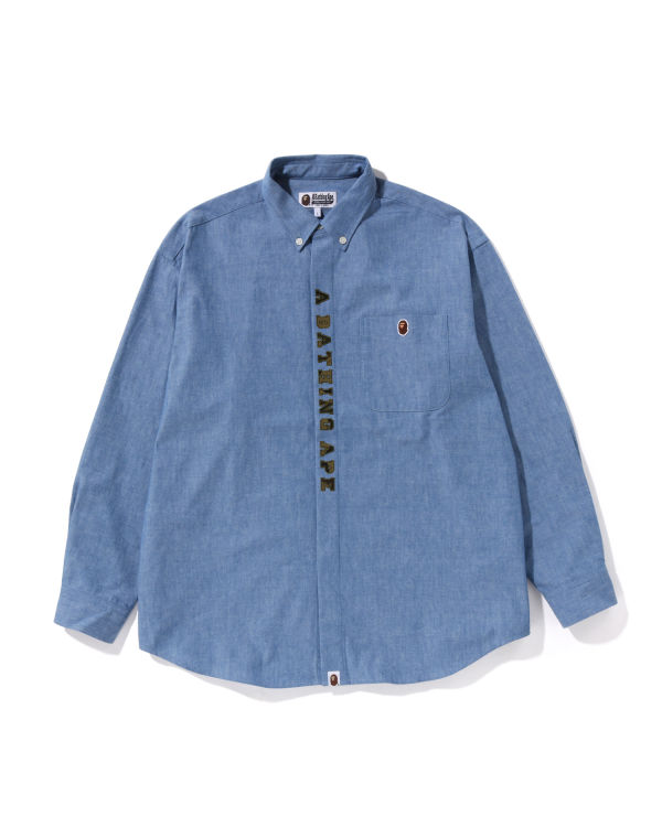 Bape A Bathing Ape Applique BD Loose Fit Kosele Panske Modre | SK-0543