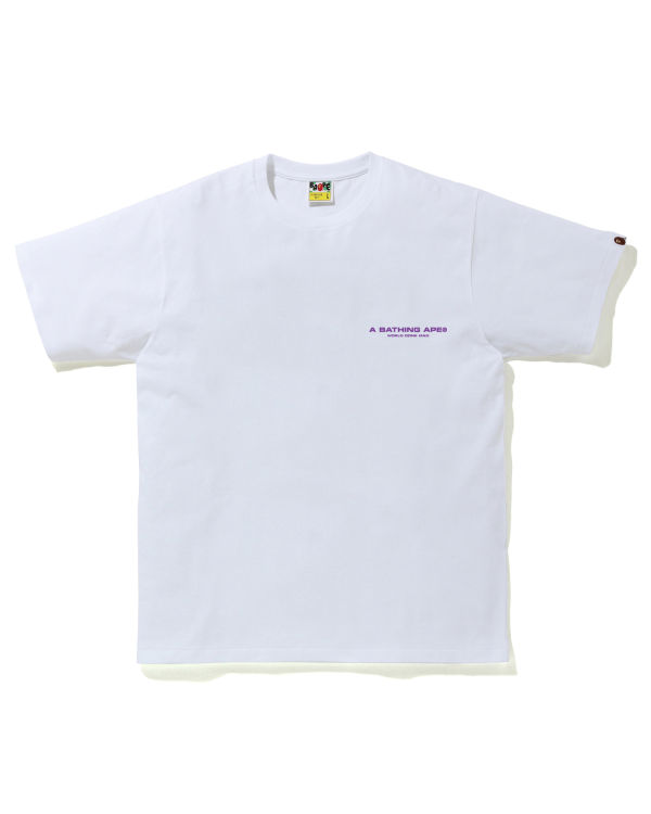 Bape A Bathing Ape Line Camo Tricko Panske Biele | SK-2481