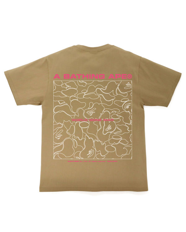 Bape A Bathing Ape Line Camo Tricko Panske Béžové | SK-5368