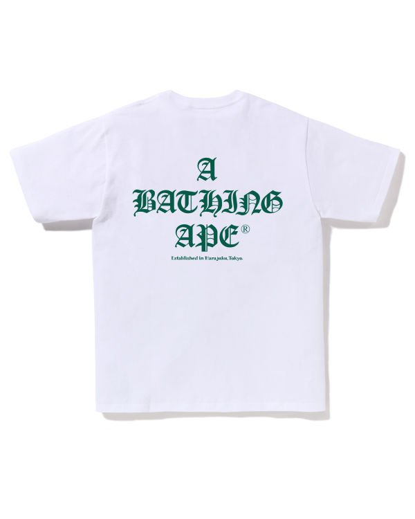 Bape A Bathing Ape Logo Tricko Panske Biele | SK-1956