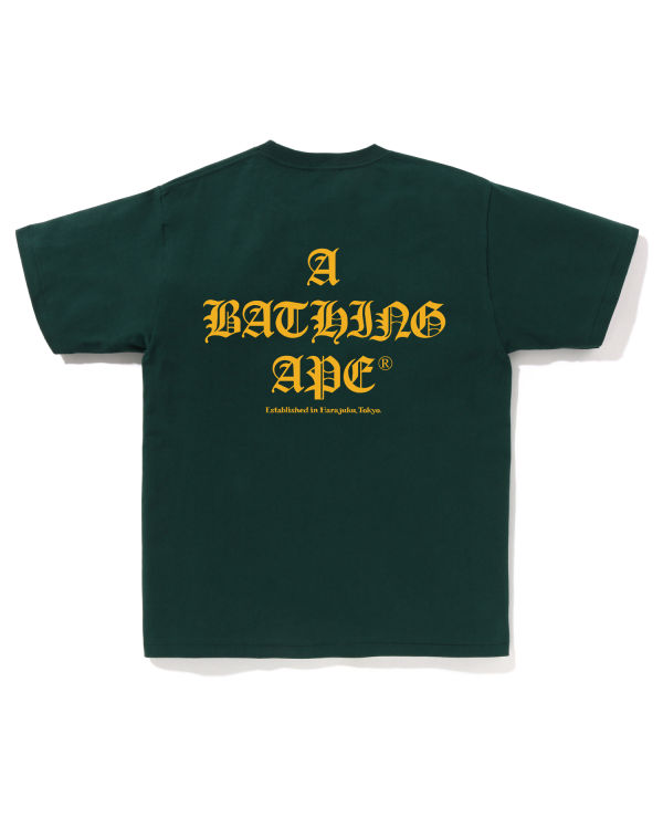 Bape A Bathing Ape Logo Tricko Panske Tmavo Zelene | SK-1240