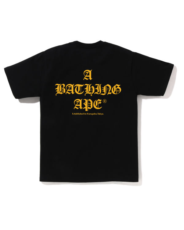 Bape A Bathing Ape Logo Tricko Panske Čierne | SK-8906