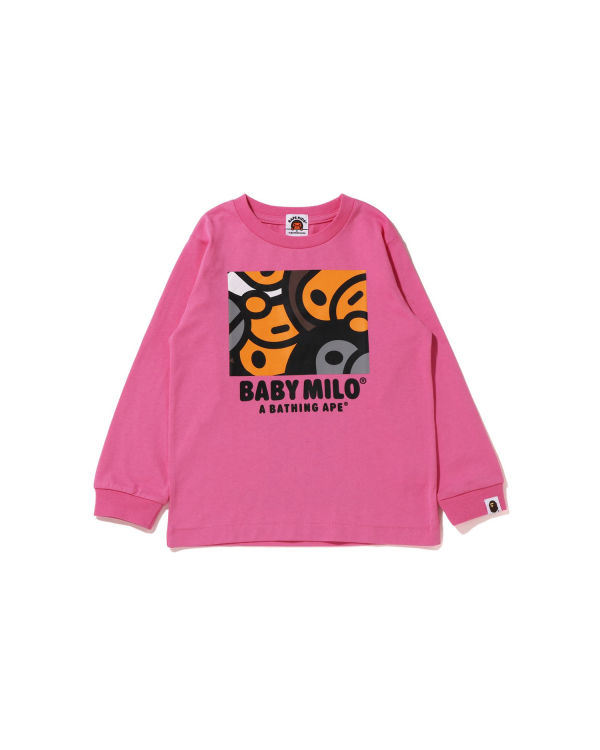 Bape All Milo Mix L/S Tricko Detske Ruzove | SK-2938