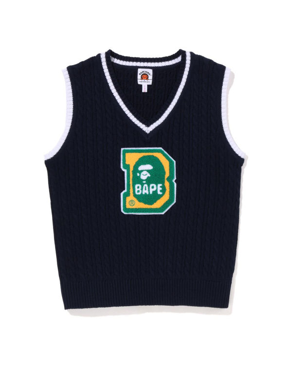 Bape Ape Head B Patch Cable Jr Pleteniny Detske Námornícka Modrá Modre | SK-1285