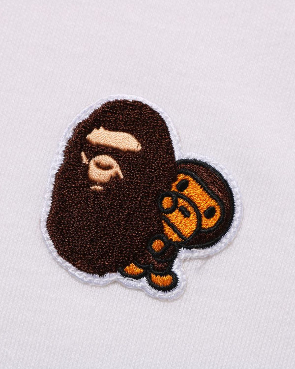 Bape Ape Head & Milo One Point High Neck L/S Tricko Detske Biele | SK-6913