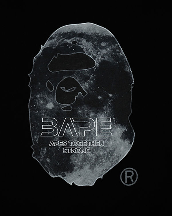 Bape Ape Head Moon Crewneck Mikiny Panske Čierne | SK-9347