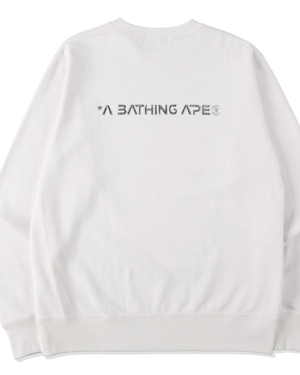 Bape Ape Head Moon Crewneck Mikiny Panske Biele | SK-9478
