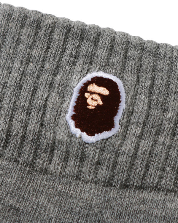 Bape Ape Head One Point Ankle Ponozky Panske Siva | SK-2576