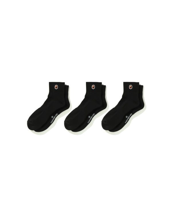 Bape Ape Head One Point Ankle Ponozky Panske Čierne | SK-3426