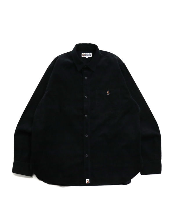 Bape Ape Head One Point Corduroy Relaxed Fit Pracovná Kosele Panske Čierne | SK-0812