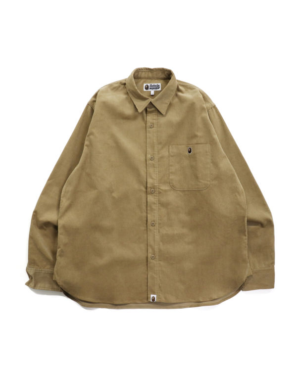 Bape Ape Head One Point Corduroy Relaxed Fit Pracovná Kosele Panske Béžové | SK-7831