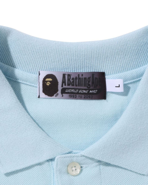 Bape Ape Head One Point Gradation Relaxed Fit Polo Tricko Panske Modre | SK-1270