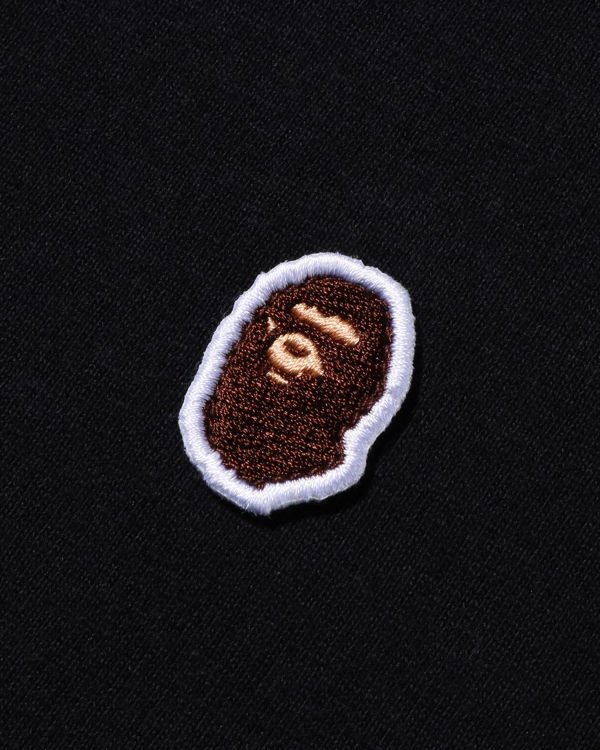 Bape Ape Head One Point L/S Tricko Panske Čierne | SK-1236