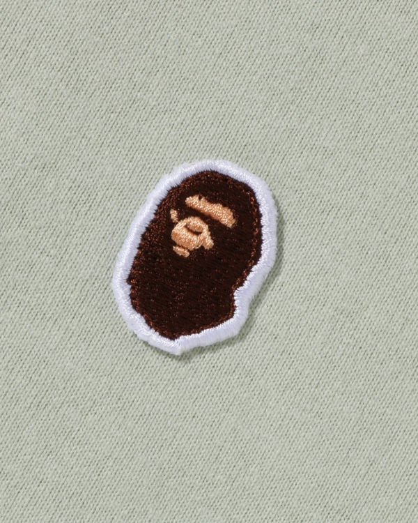 Bape Ape Head One Point L/S Tricko Panske Zelene | SK-1293