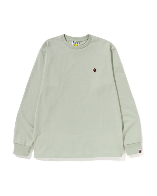 Bape Ape Head One Point L/S Tricko Panske Zelene | SK-1293