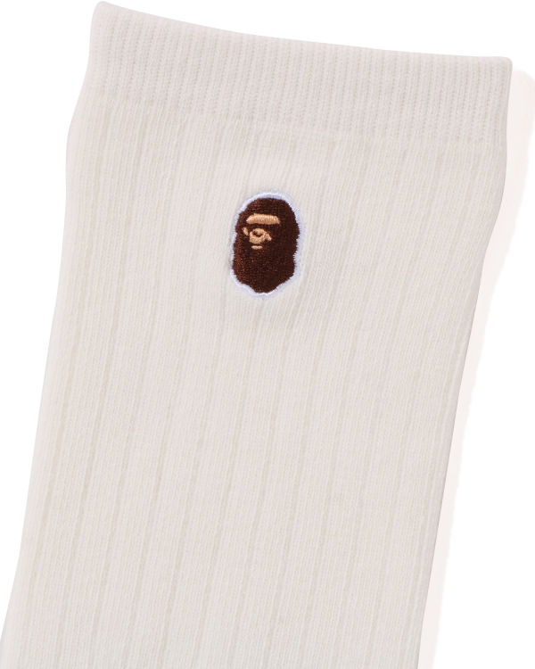 Bape Ape Head One Point Ponozky Damske Biele | SK-1970
