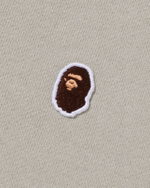 Bape Ape Head One Point Relaxed Fit Crewneck Mikiny Panske Béžové | SK-8259