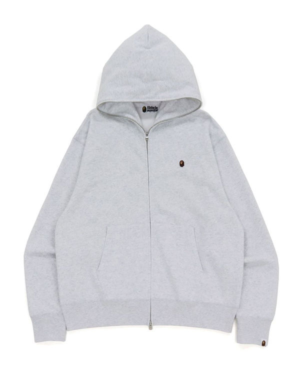 Bape Ape Head One Point Relaxed hooded Mikiny S Kapucňou Panske Svetlo Siva | SK-1675
