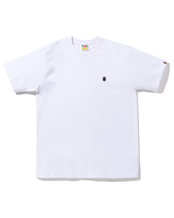 Bape Ape Head One Point Tricko Panske Biele | SK-1538