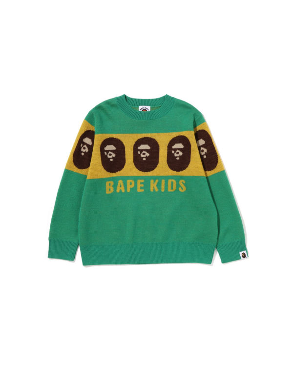Bape Ape Head Pleteniny Detske Svetlo Zelene | SK-4590