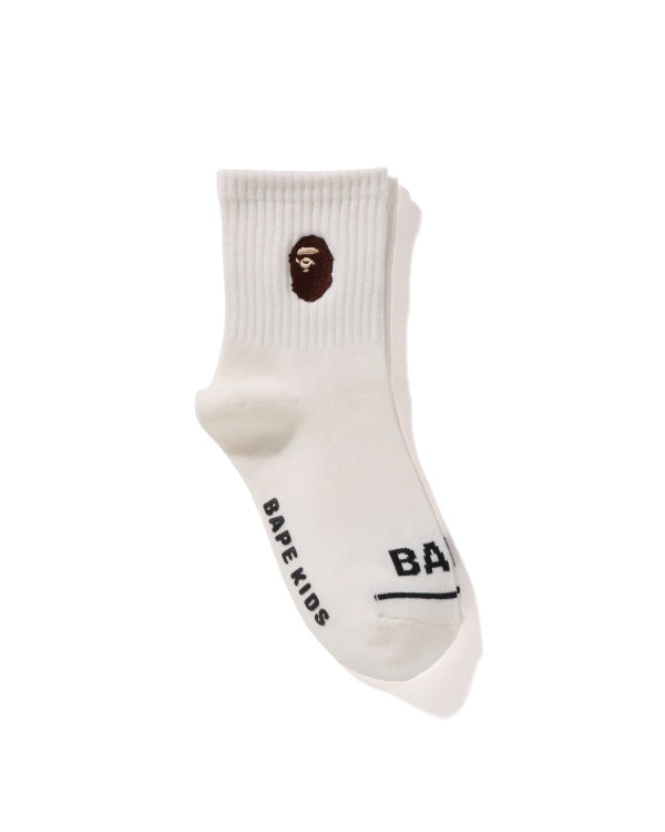 Bape Ape Head Rebrovaný Ponozky Detske Biele | SK-7913