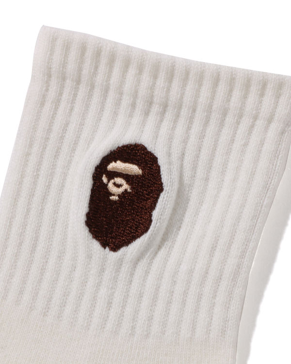 Bape Ape Head Rebrovaný Ponozky Detske Biele | SK-7913