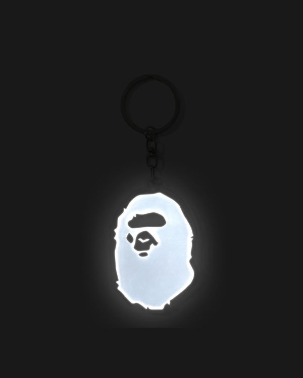 Bape Ape Head Reflective Krúžky na kľúče Panske Čierne | SK-6841