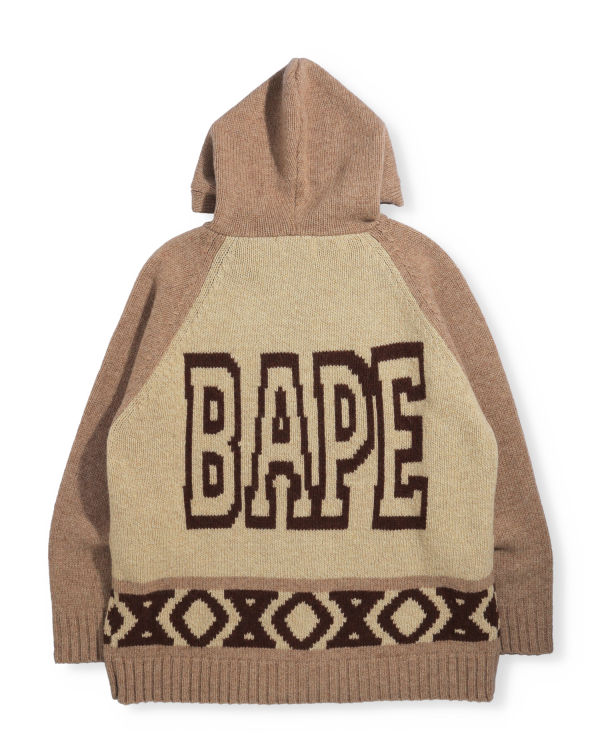 Bape Ape Head Zip Pleteniny Panske Hnede | SK-7854