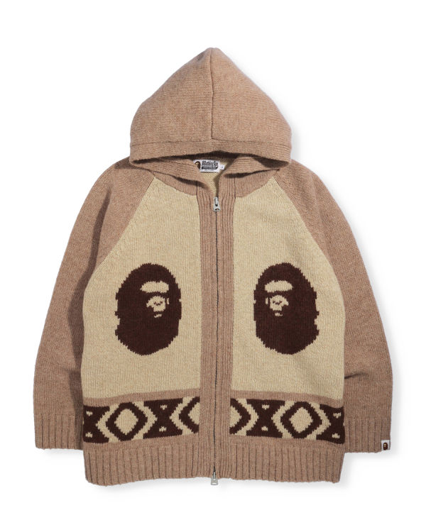 Bape Ape Head Zip Pleteniny Panske Hnede | SK-7854