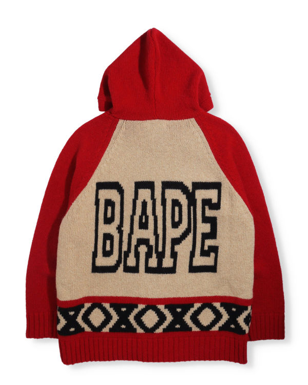 Bape Ape Head Zip Pleteniny Panske Svetlo Červené | SK-7254