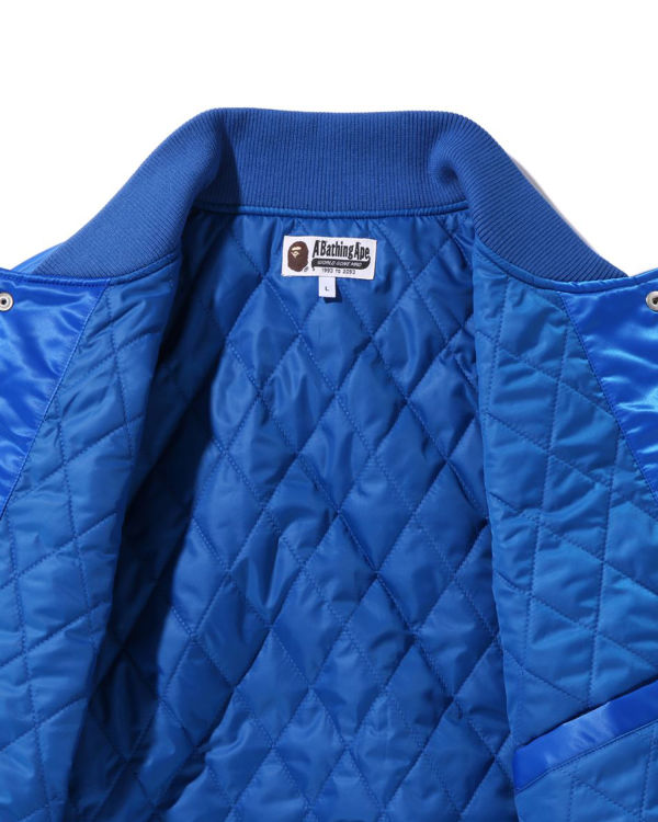 Bape Ape Relaxed Fit Nylon Varsity Bundy Panske Modre | SK-8093