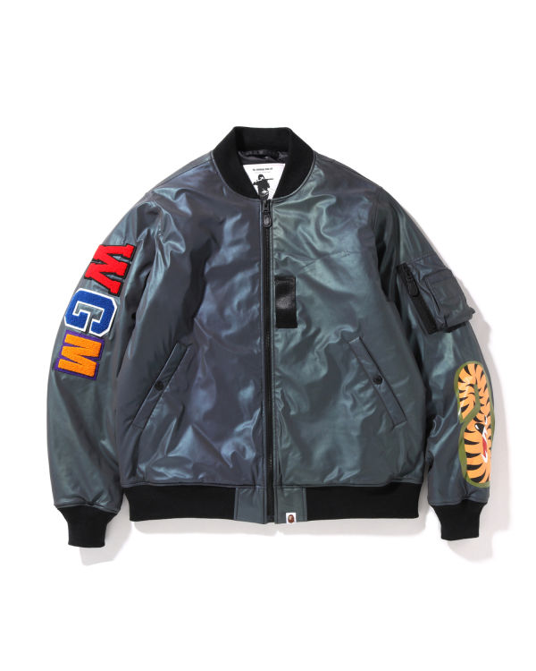 Bape Aurora Shark Loose Fit MA-1 Bundy Panske Čierne | SK-6087